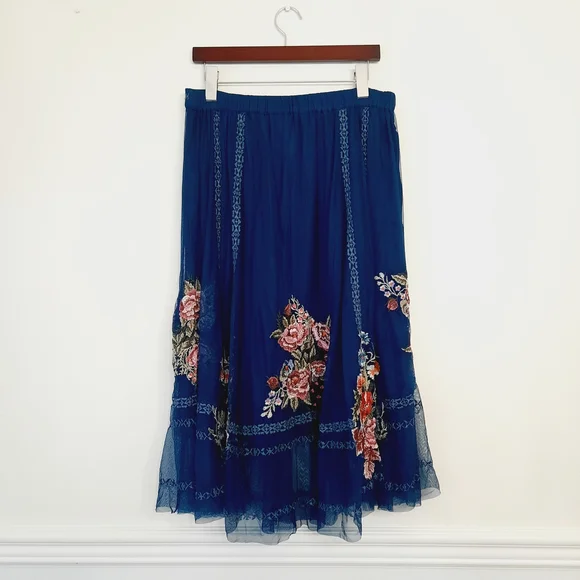 Sundance Poetry Embroidered Midi Skirt Medium NWT - Picture 6 of 8